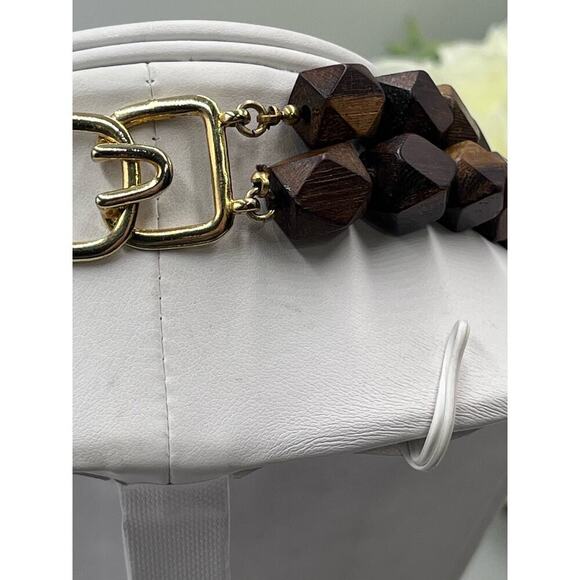 Kenneth Jay Lane Vintage Signed Hand KnotTwo Row‎ Wood Bead Turquoise Necklace - Picture 12 of 16